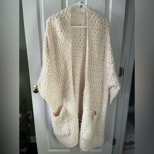 American Vintage Cloud-Like Ivory Open Cardigan M/L
